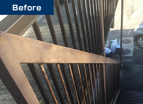 手すり部分 塗装前